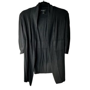 White House Black Market Black Open Front Cardigan